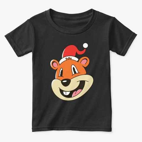Squirrel Christmas Gift X Mas Squirrels Black T-Shirt Front