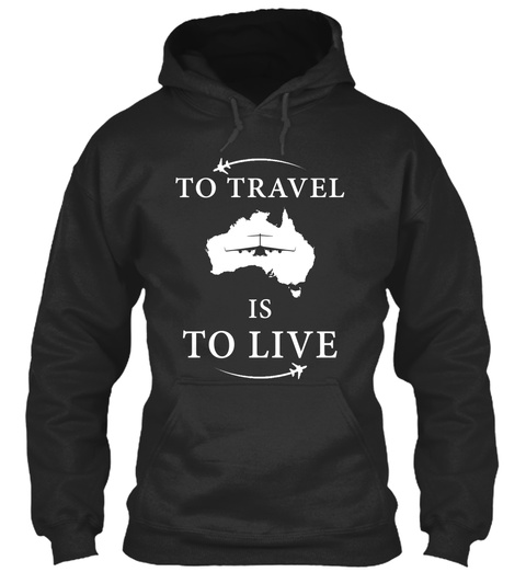 To Travel Is To World Jet Black T-Shirt Front