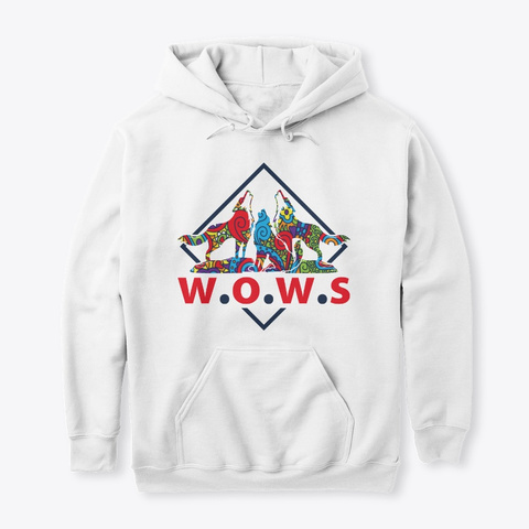 Wolf W.O.W.S White T-Shirt Front