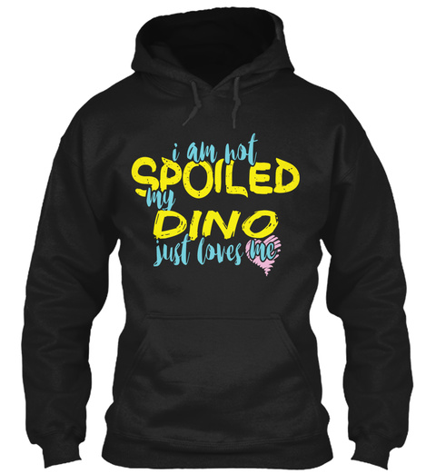 Dino
 Black T-Shirt Front