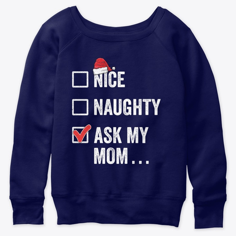 Matching Christmas Gifts For Children Navy  T-Shirt Front