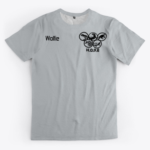 Wolfie  Volunteer  Gear Light Grey T-Shirt Front