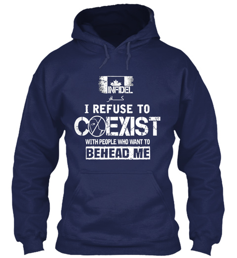 I Refuse To Coexist Navy T-Shirt Front