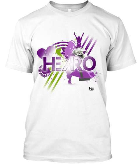 Hearo White T-Shirt Front