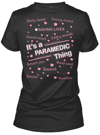 It's A Paramedic Thing Black T-Shirt Back