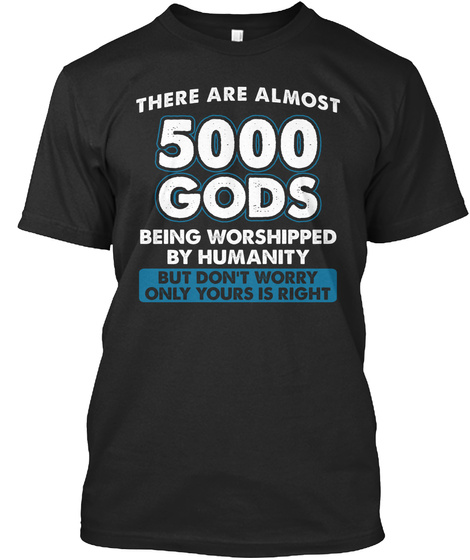 5000 God Shirt!  Black T-Shirt Front