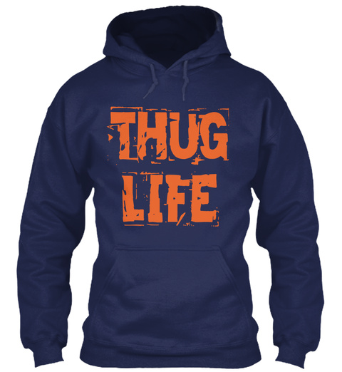 Thug Life Navy T-Shirt Front