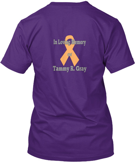 In Loving Memory Of Tammy R. Gray Purple T-Shirt Back