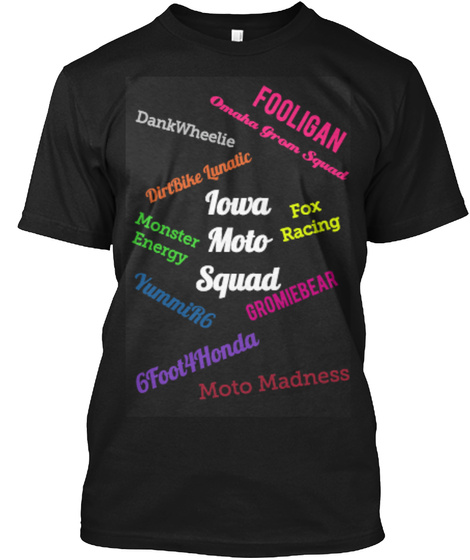 Fooligan Lowa Moto Squad Black T-Shirt Front