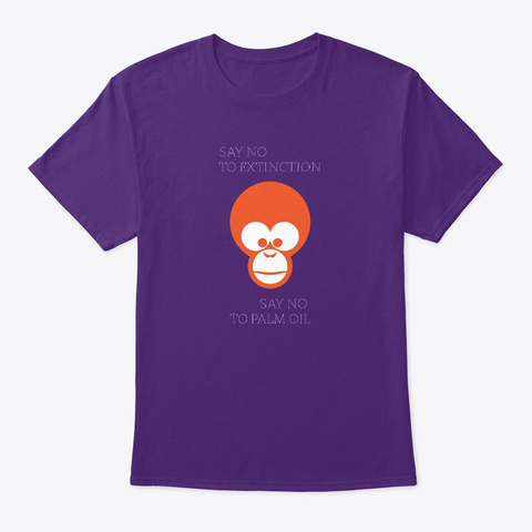 Save Orangutan Purple T-Shirt Front