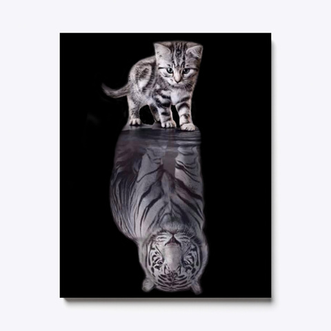 Kitty : Tiger Canvas | Teespring Black Camiseta Front