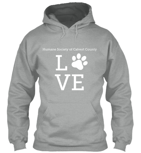 Humane Society Of Calvert County Love Sport Grey T-Shirt Front