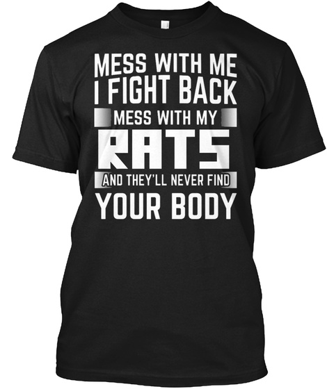 Rats Black T-Shirt Front