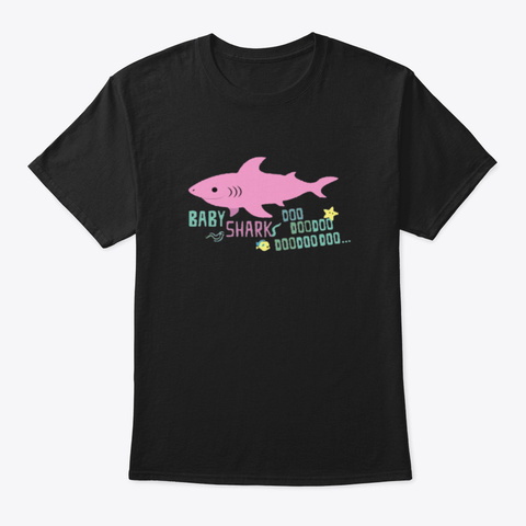 Baby Shark Bxhgl Black T-Shirt Front