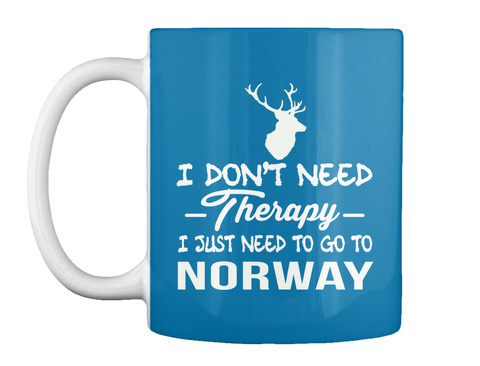 I Don't Need Therapy I Just Need To Go To Norway Royal Blue T-Shirt Front