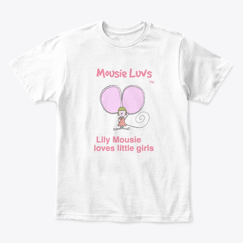 Mousie Luvs Lil Girls White T-Shirt Front