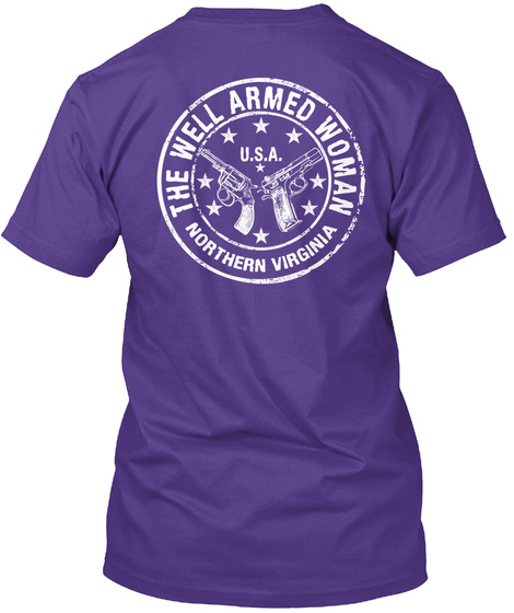 The Well Armed Woman U.S.A. Northern Virginia Purple T-Shirt Back