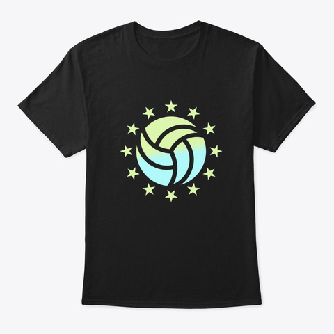Volleyball Superstar! Black T-Shirt Front