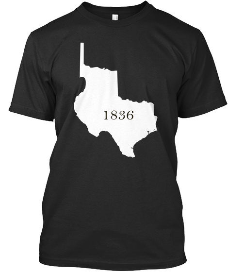 1836 Black T-Shirt Front