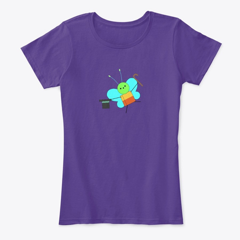 Tap Dancin' Butterfly Purple T-Shirt Front
