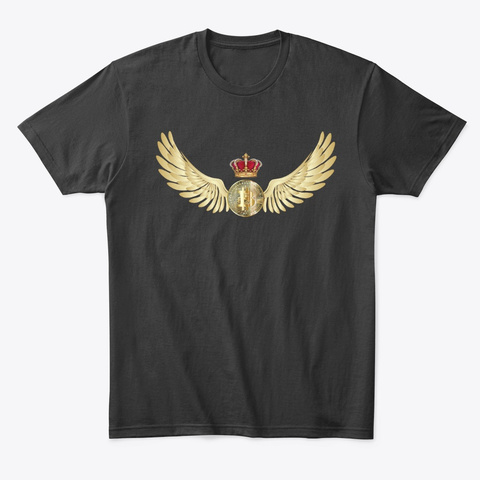 Bitcoin King Black áo T-Shirt Front