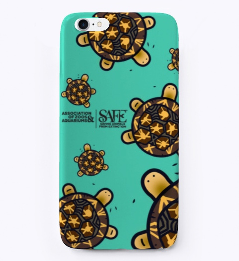 Kawaii Radiated Tortoise Phone Cases Aqua T-Shirt Front