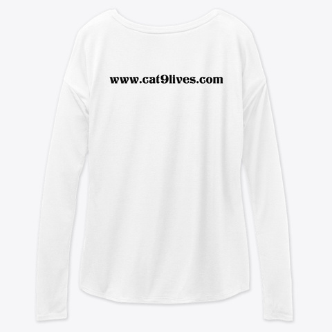 Cat9lives Apparel White T-Shirt Back