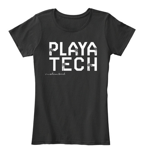 Playa Tech Silicon Beach Black T-Shirt Front