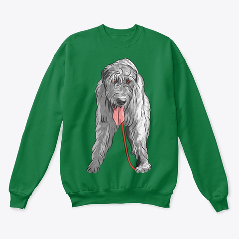 The Irish Wolfhound Kelly Green  T-Shirt Front