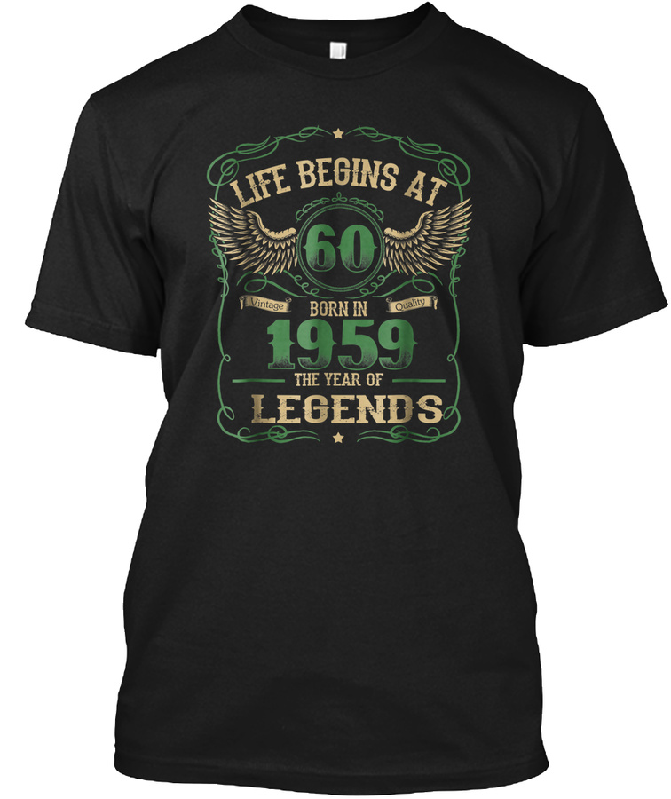Mens Life begins at 60 Vintage born in Q Unisex Tshirt