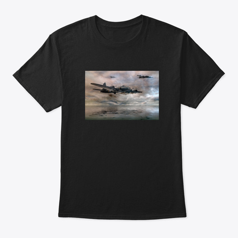 B 17 Flying Fortress   Almost Home Black T-Shirt Front