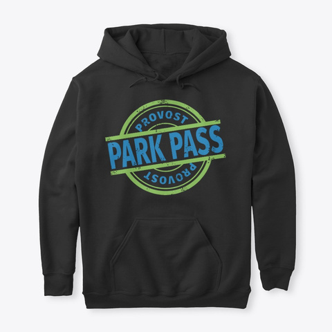 Provost Park Pass Hoodie Black T-Shirt Front