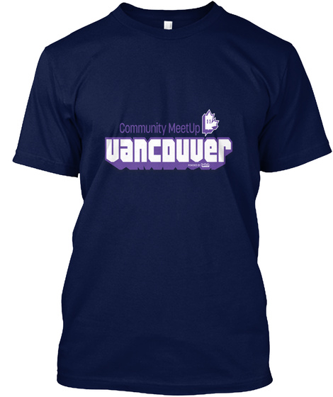 I Love Book Vancouver Community Meetup 2016 73 Navy T-Shirt Front