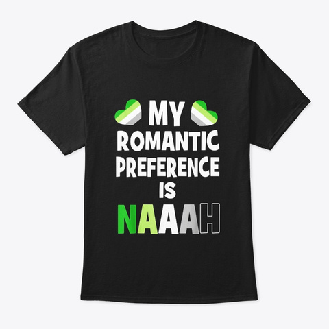 Aromantic T Shirt Gift No Romo Nah Pride Black T-Shirt Front