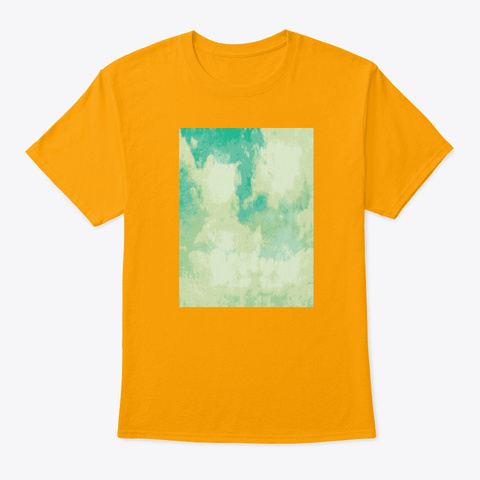 Vintage Clouds Pop Art Gold T-Shirt Front