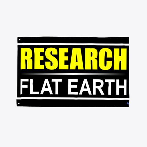 Research Flat Earth Black T-Shirt Front