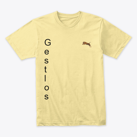 T Shirt "Tiger" Gestlos Banana Cream T-Shirt Front