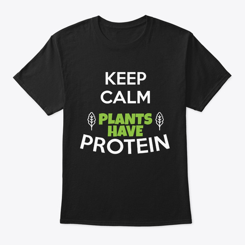 Vegan Shirt Keep Calm Planets Have Black T-Shirt Front
