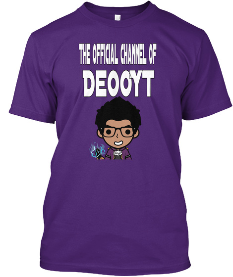 The Official Channel Of  Deoo Yt Purple T-Shirt Front