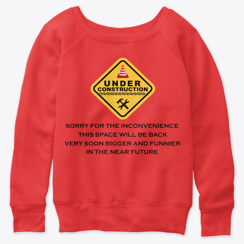 Under Construction Red T-Shirt Front