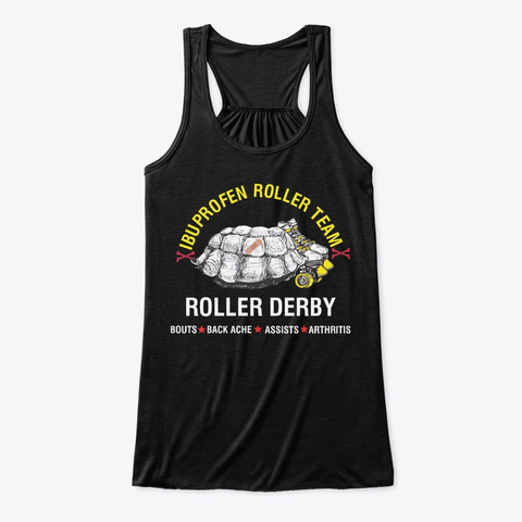 Ibuprofen Roller Team Black T-Shirt Front