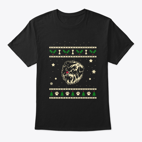 Christmas Affenpinscher Gift Black Camiseta Front