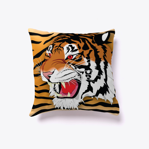 Tiger Pillow White T-Shirt Front