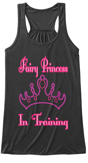 Fairy Princess In Training Dark Grey Heather T-Shirt Front