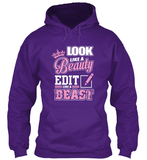 Beauty Edits Like A Beast Purple T-Shirt Front