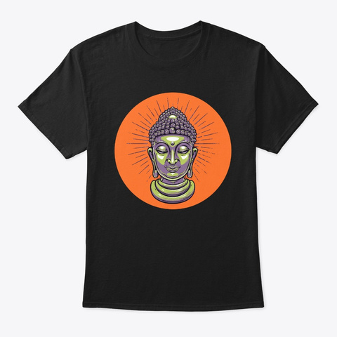 Happy Zen Black T-Shirt Front
