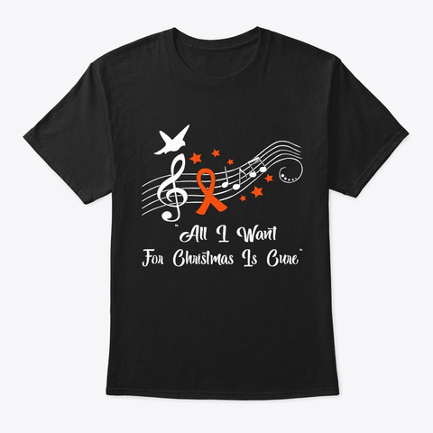 Christmas Cure Von Willebrand's Disease Black T-Shirt Front