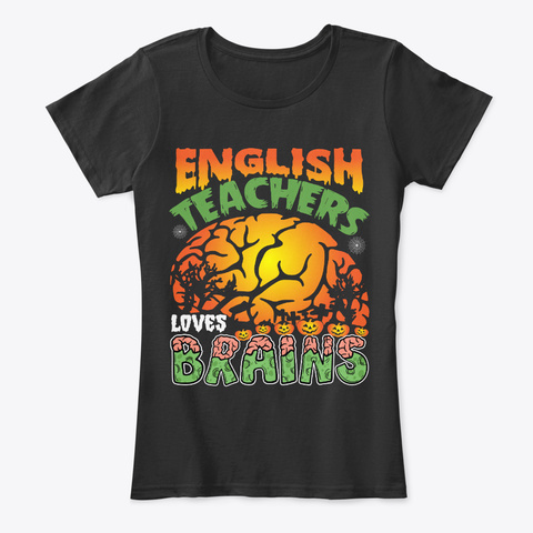 Funny English Teacher Shirts Black T-Shirt Front