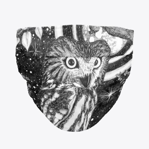 Owl Art Face Mask Standard T-Shirt Front