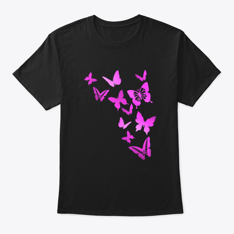 Butterflies Black Camiseta Front